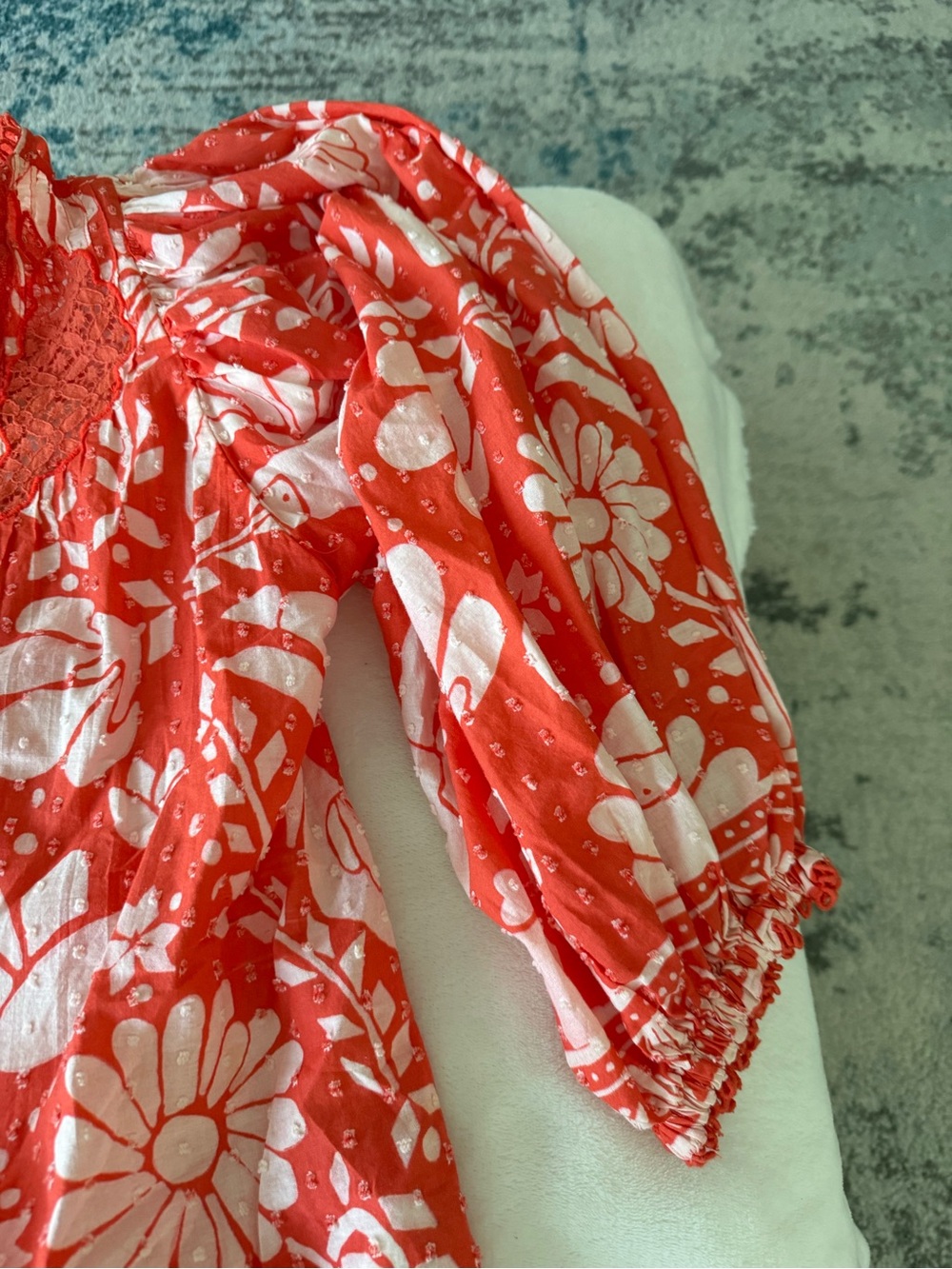FARM Rio Coral Red and White Floral Two-Piece Set - Picture 4 of 15
